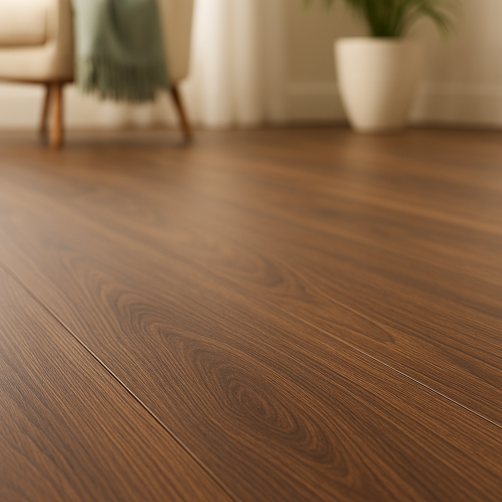 Walnut Laminate Flooring - Elegant 8mm Tuscany Design - detail view