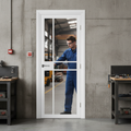Premium Custom Made Industrial Style Door with Clear Glazing and Solid Core Design for Modern Interiors