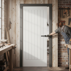 Premium White Internal Door with Engineered Construction and Custom Sizing Options