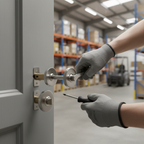 Premium 100mm CE13 Fire Rated Bolt Through Tubular Latch - Satin Chrome Finish for Fire Door Safety