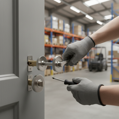 Premium 100mm CE13 Fire Rated Bolt Through Tubular Latch - Satin Chrome Finish for Fire Door Safety