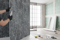 Premium Waterproof Wall Panelling 2420 x 1200mm in Elegant Blue for Moisture-Prone Areas