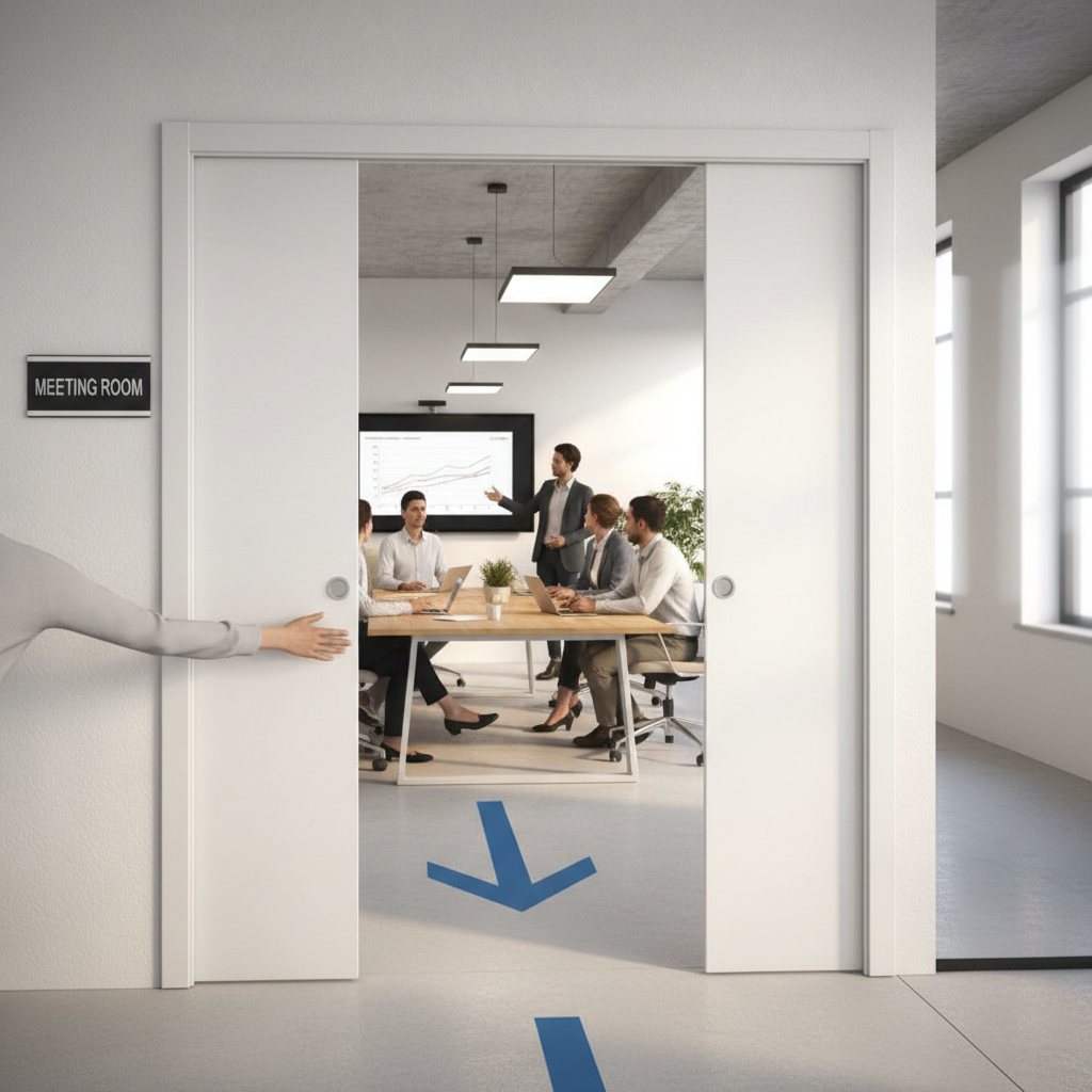 Professional Double Sliding Pocket Door Frame System for Space-Saving Solutions with Adjustable Protrusion and Strong Steel Frame