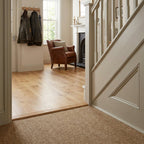 900mm Solid Oak Flat Connecting Profile Door Bar - Satin Lacquered Finish
