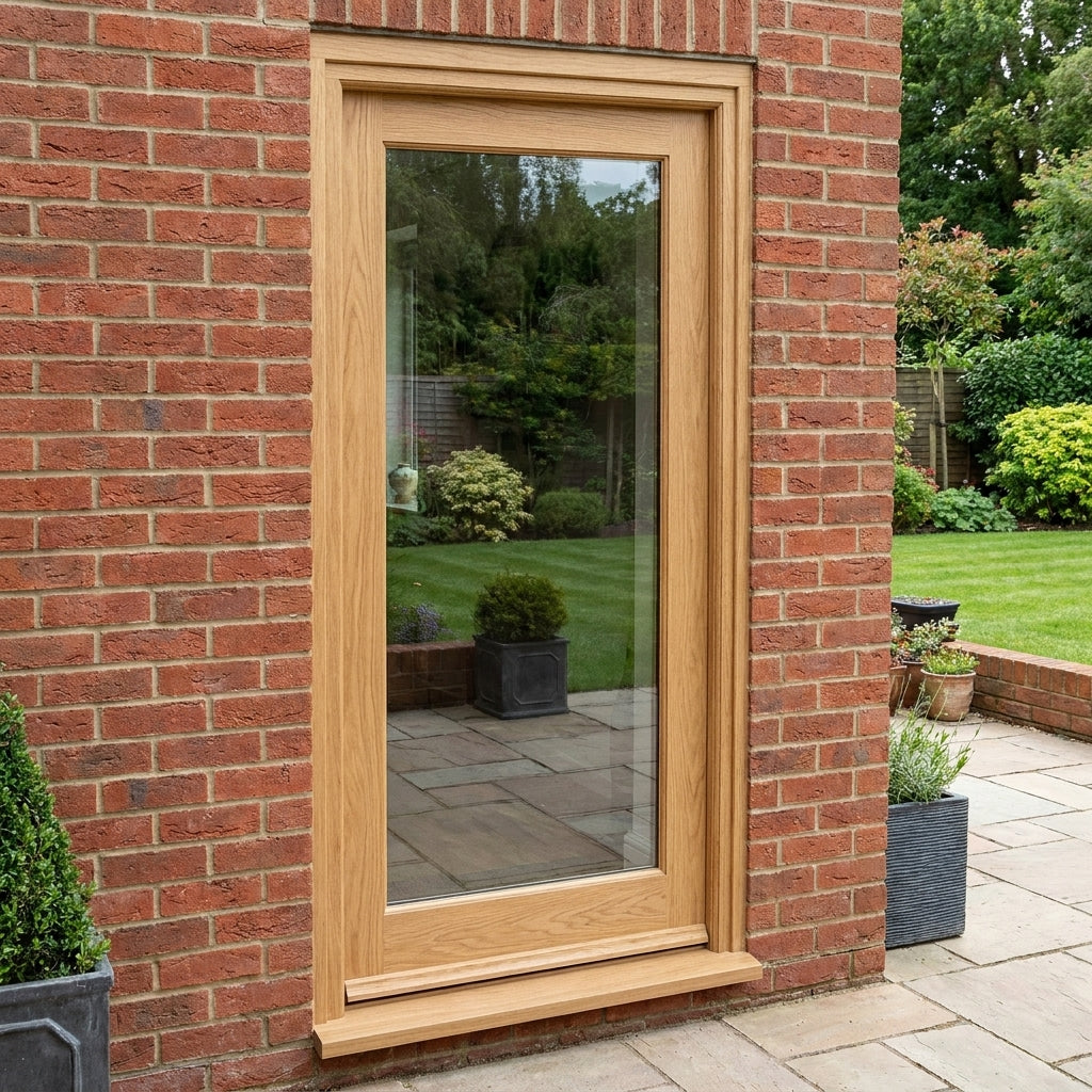 External Oak Timber Door Frame and Cill, Unfinished