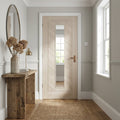 Internal Laminate Door with Clear Glass, Fully Finished, Ivory Colour