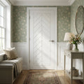 Internal White Primed Chevron Door with Solid Engineered Core, Fully Finished