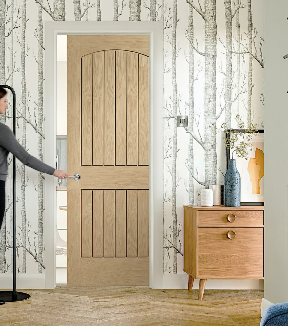 Premium Fire Rated Pocket Door System with Galvanised Steel Frame and A-Grade Oak Veneer Finish for Enhanced Stability and Safety