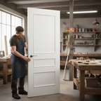Premium 3 Panel White Internal Fire Door with Raised Mouldings and 30 Minutes Fire Rating