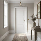 Internal White Door 3 Panel Smooth Shallow Groove Primed Finish