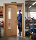 Premium Internal Glazed Fire Door with Pyroguard Glass - 30 Minute Fire Rating and Solid Core Construction