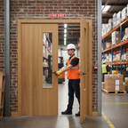 Custom Made Premium FD30 Glazed Oak Fire Door Pair - Bespoke Designs for Any Size and Style