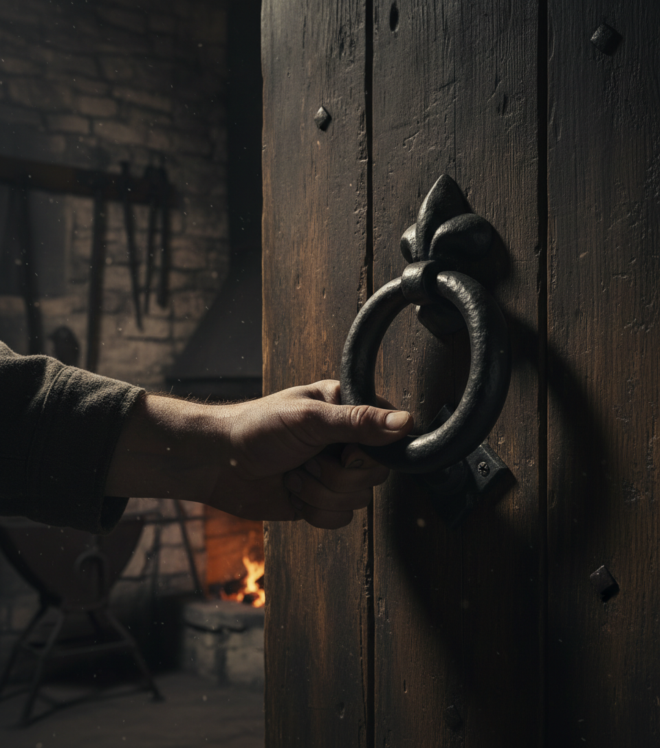 Premium Antique Ring Door Knocker for Authentic Home Decor ·Ideal for Cottages and Castles