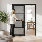 Premium 4L Tinted Glass Pocket Door System with Galvanised Steel Frame and Adjustable Jamb Options for Smooth Sliding Installation