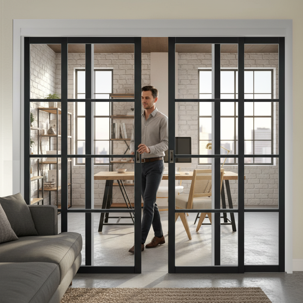 Premium Heavy Duty Sliding French Doors with Fixed Panels - 4L Design for Modern Spaces and Customizable Sizes