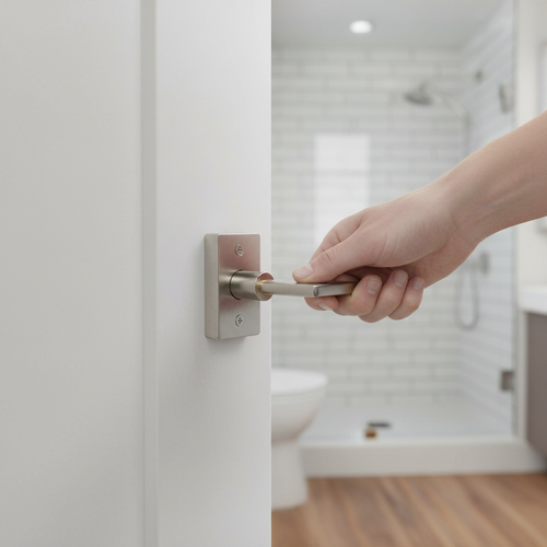 Premium 76mm (3'') CE Bathroom Lock in Satin Chrome Finish for Secure and Durable Bathroom Solutions - Image 2