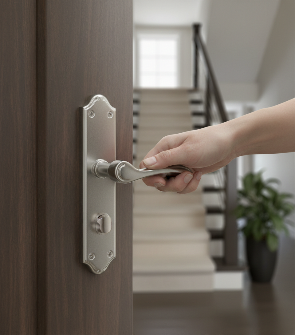 Premium Classic Style Lever Handle on Shaped Backplate for Traditional Interiors - 180mm x 45mm