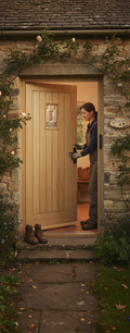 Premium External Door with Part Obscured Double Glazed Panel and Engineered Construction for Strength and Stability