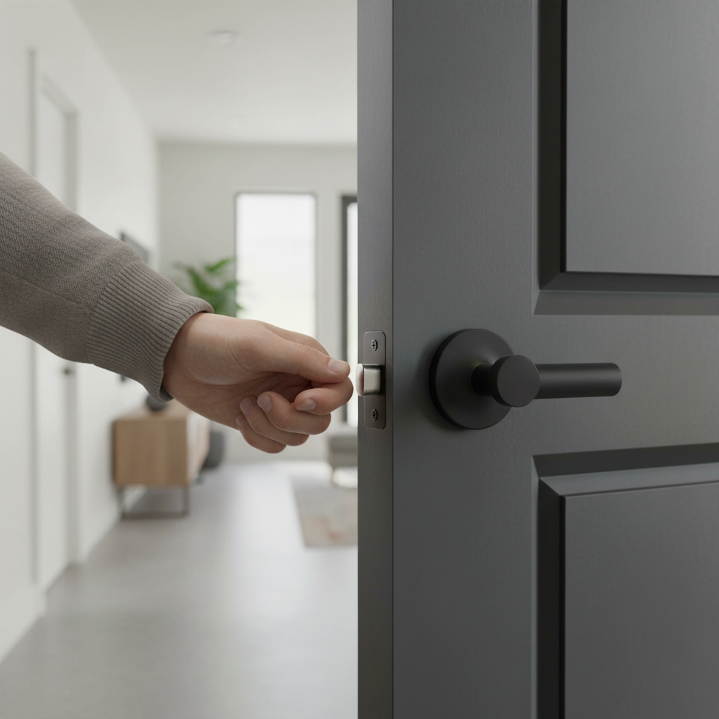 Premium 63mm Bolt Through Tubular Latch with Matt Black Finish for Secure Door Operation