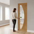 Premium Clear Glazed Flush Pocket Door Set with No Bottom Track and Space-Saving Design - Multiple Sizes Available