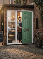 Premium External Fire Doorset with Sidelight and High-Performance Security Features