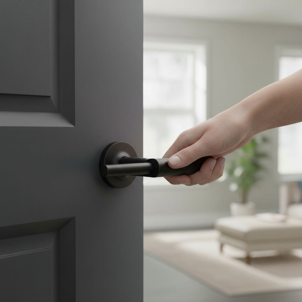 63mm (2.5'') Bolt Through Tubular Latch - Durable and Elegant Black Nickel Finish with 10-Year Guarantee - Image 2