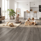 Premium 10mm Laminate Flooring in Harbour Grey Oak - Water-Resistant, Eco-Friendly, Ideal for Humid Rooms