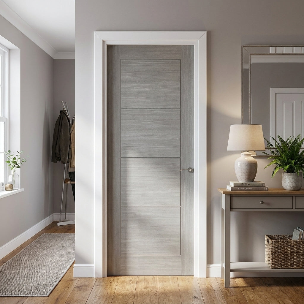 Internal Light Grey Fully Finished Ladder Door