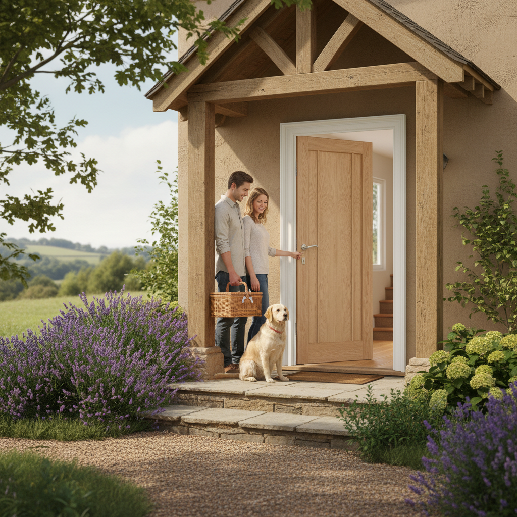 Premium Heavy Duty Oak Fire Door with Engineered Construction and 30-Minute Fire Rating for Enhanced Safety and Durability