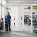 Premium Clear Glazed Room Divider with Top Hung System and Bi-Folding Doors for Flexible Space Solutions