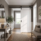 Internal White Primed Sliding Door - Pattern 10 with Solid Engineered Core