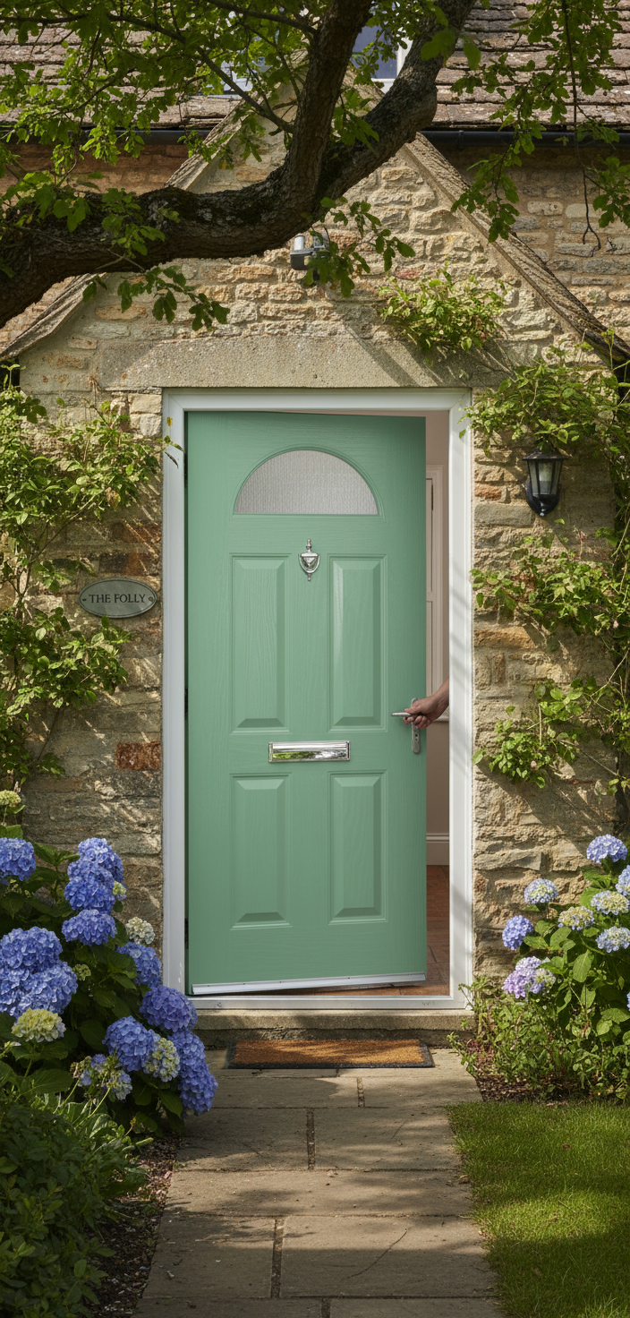 Premium External Glazed Fire Doorset with Solid-Core and 30-Minute Fire Resistance, Multiple Color Options and Security Features