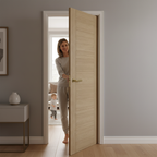 Premium Contemporary Oak 7 Panel Internal Door with Engineered Construction and Customizable Finish Options