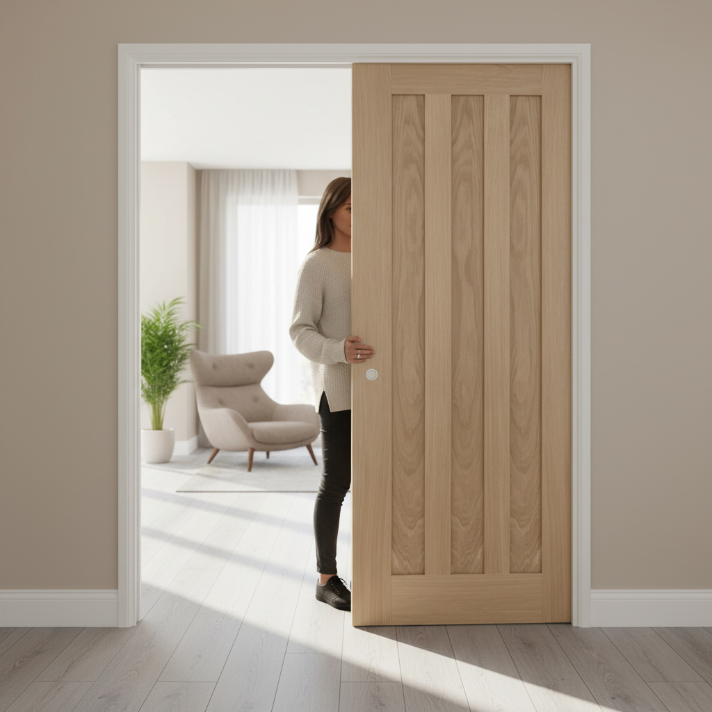 Premium Telescopic Pocket Door System with Wooden Jamb Kit, Adjustable Doorstops and 15-Year Guarantee