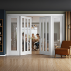 Premium Internal Room Divider Set with Obscure Glass Panels - Elegant Ashton and Pattern 10 Design - Image 2