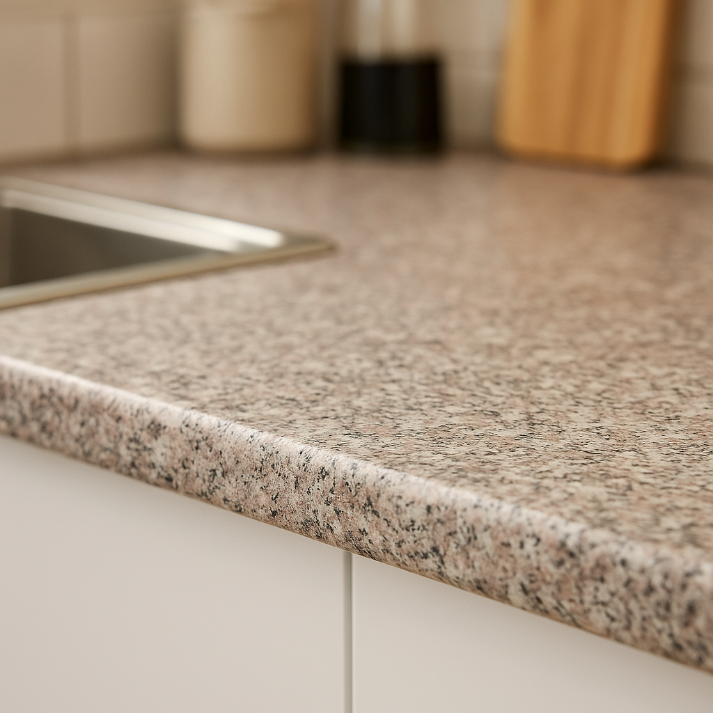 Laminate Worktop 3000mm x 600mm x 28mm with Matt Finish and Lifetime Guarantee - detail view