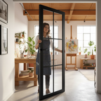 Internal Fully Finished 6 Light Clear Glass Industrial Studio Door with Toughened Panels and Lifetime Guarantee - Image 2