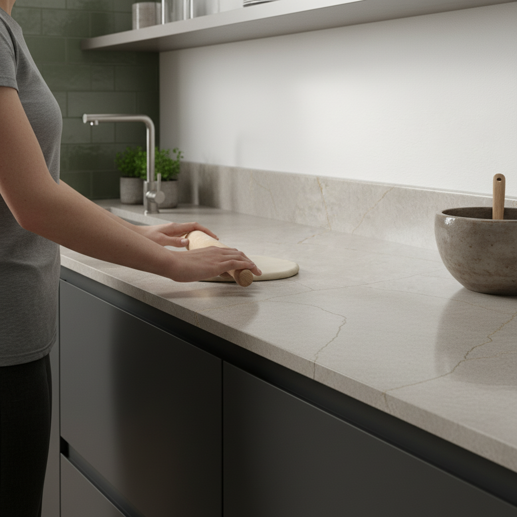 Premium Square Edge Upstand 3000mm - High-Quality Laminate with Stone Effect for Modern Kitchens
