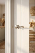 Cottage 5 Panel White Internal Door Moulded Smooth Finish - detail view
