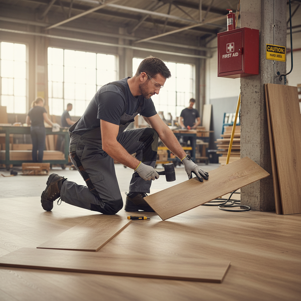 Premium 5mm Embossed Rigid Core Vinyl Flooring with Oak Effect and Cork Underlay for High-Traffic Areas