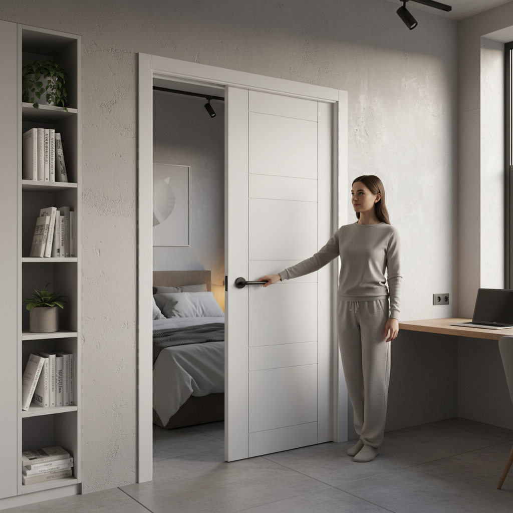 Premium Industrial Style Pocket Door Set with Galvanised Steel Frame and Adjustable Jamb Options for Modern Interiors