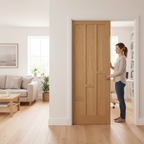 Premium 6 Panel Pocket Door Set with Galvanised Steel Frame and Adjustable Jambs for Contemporary Spaces