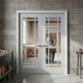 Premium Clear Glazed French Doors with Real Timber Mullions and Engineered Construction for Strength and Stability