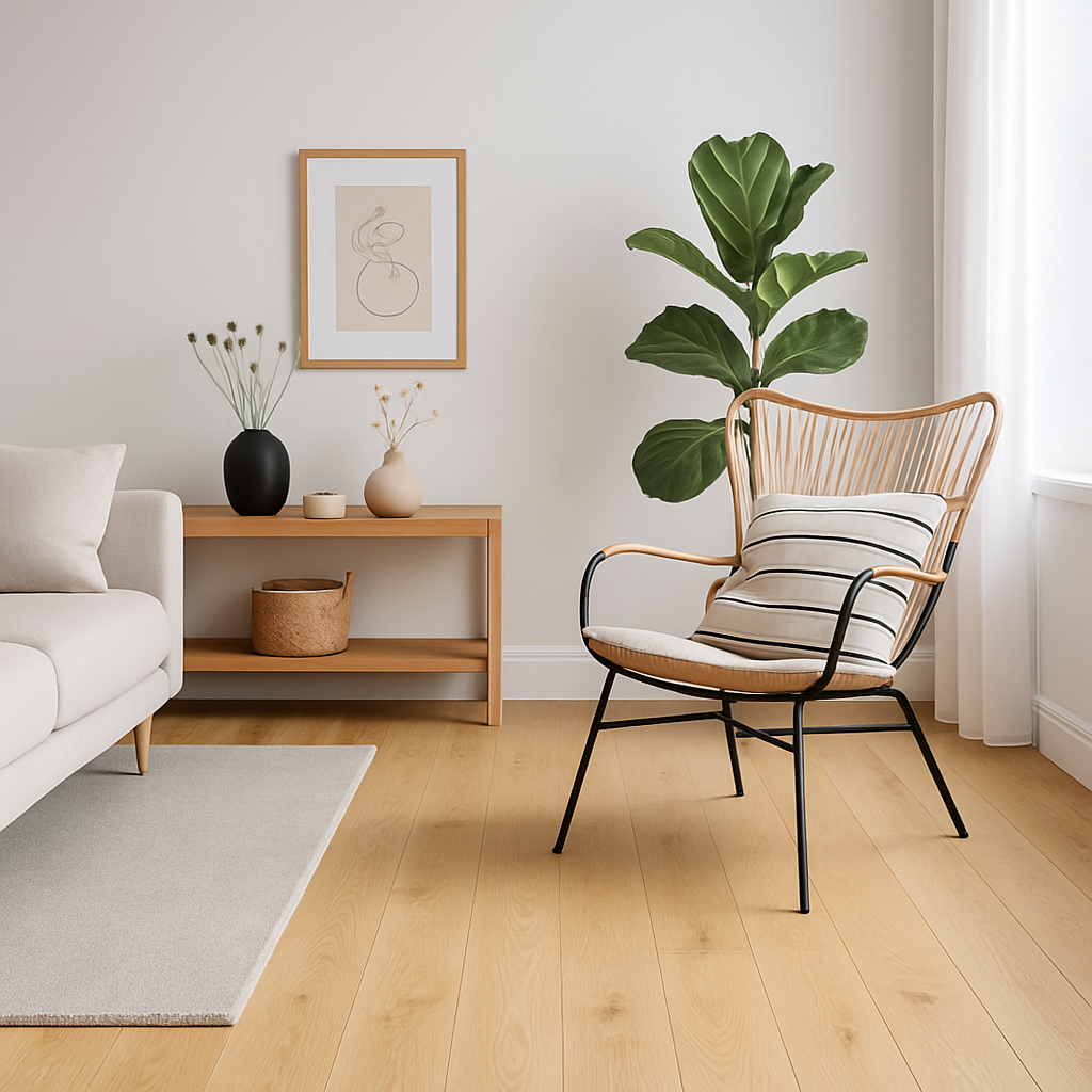 Engineered Real Wood Flooring in Light Brushed Natural Oak, 14mm