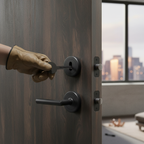 Premium Matt Black Lock Escutcheon with Concealed Fix Screw for Domestic and Commercial Use