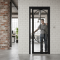 Premium Clear Glazed Pocket Door Set with Galvanised Steel Frame and Adjustable Runners for Modern Interiors