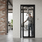 Premium Clear Glazed Pocket Door Set with Galvanised Steel Frame and Adjustable Runners for Modern Interiors