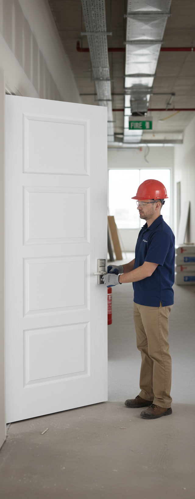 Premium Internal White Primed 4 Panel FD30 Fire Door - Contemporary Design for Safety and Style