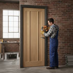 Premium Fully Finished Internal Oak Door with Engineered Construction and Decorative Beading for Modern and Traditional Interiors