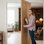 Premium Oak Victorian Internal Door 4-Panel Design with Engineered Construction and Custom Size Options